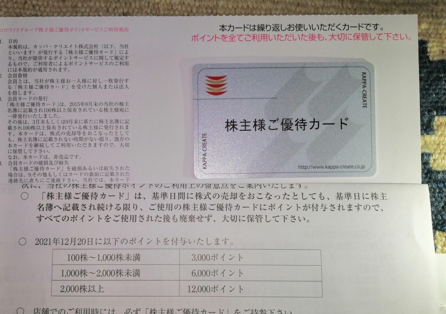 かっぱ寿司 カッパクリエイト 株主優待 6000円分 - 割引券